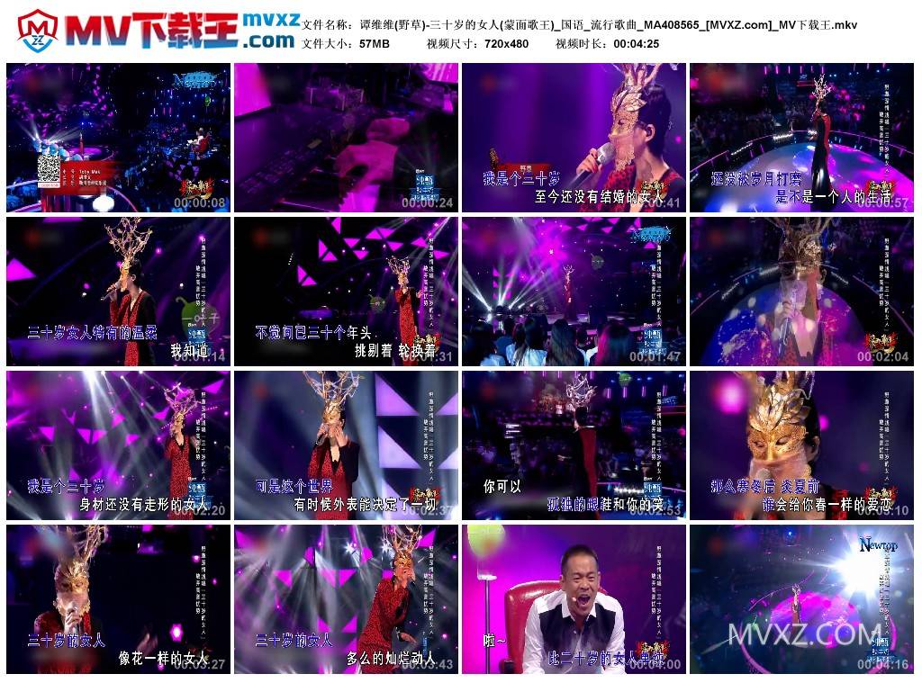 谭维维(野草)-三十岁的女人(蒙面歌王)_国语_流行歌曲_MA408565